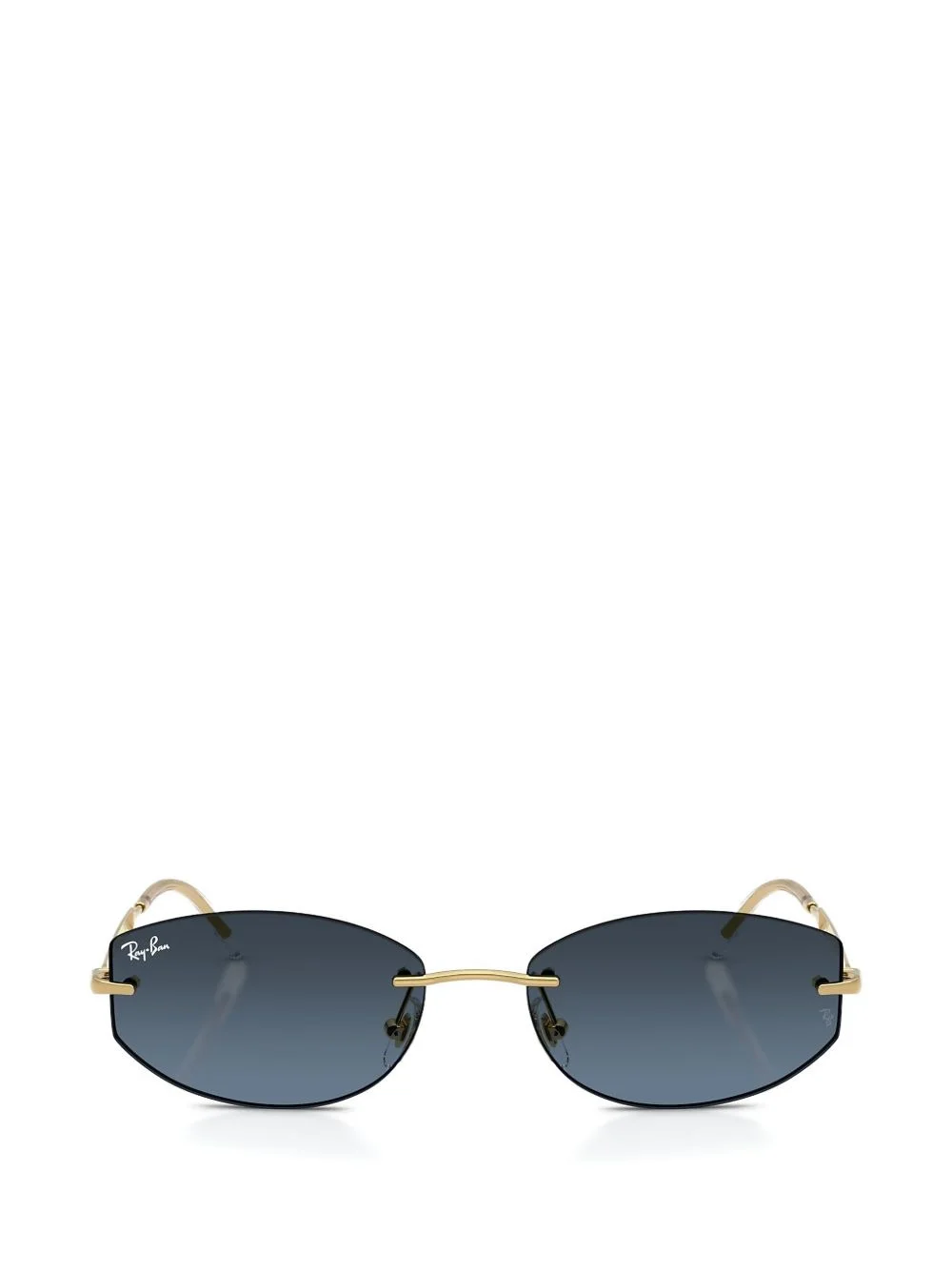 rimless geometric-frame sunglasses - 1