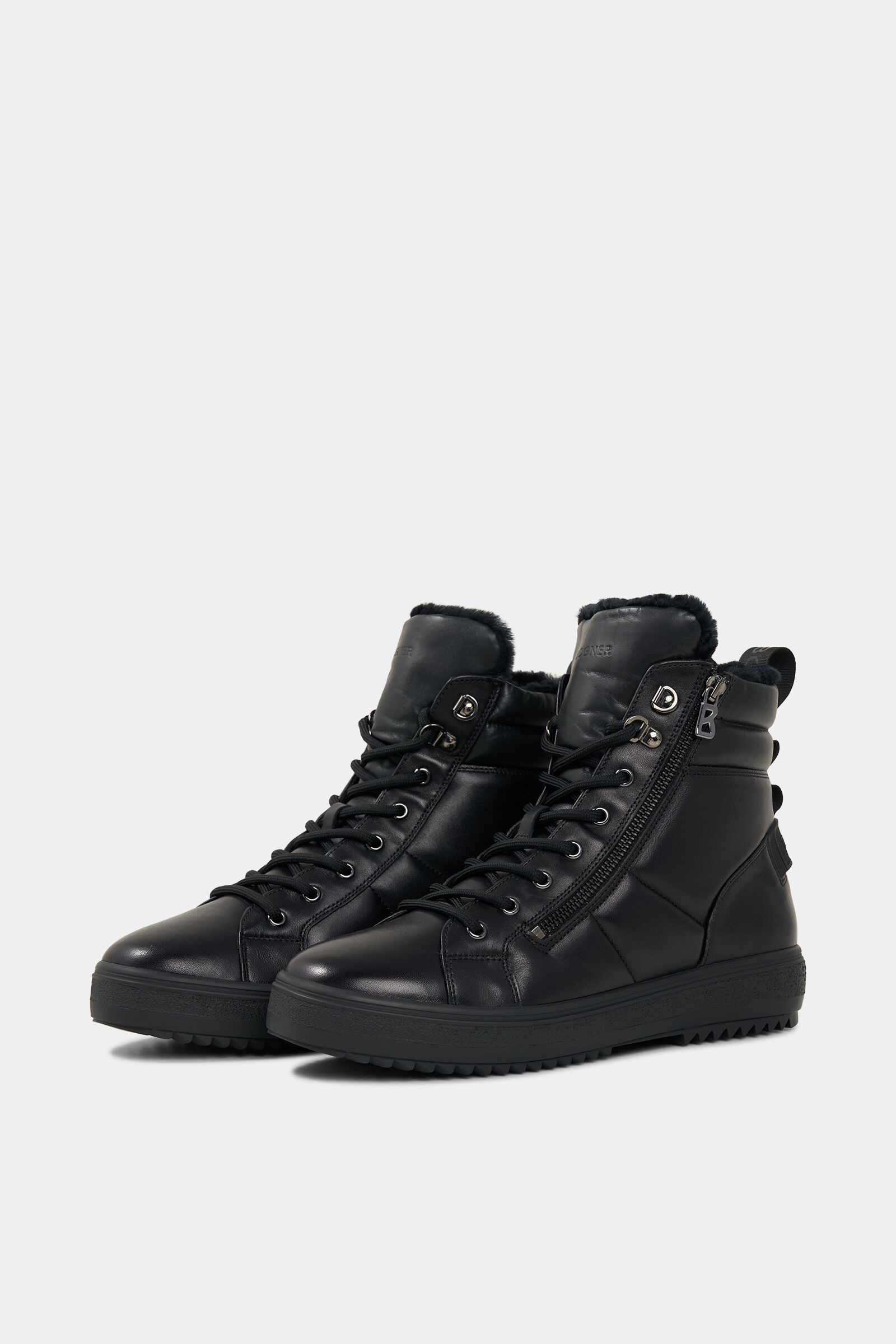 Mid Boots Anchorage with spikes in Black - 3