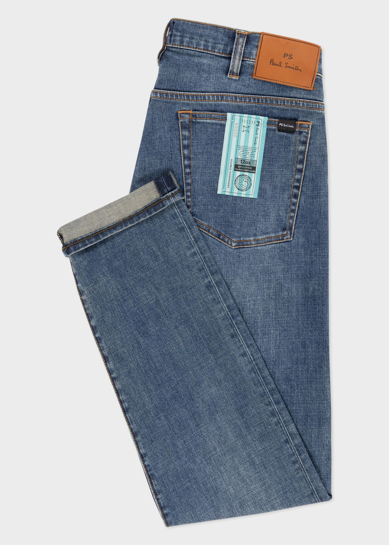 Paul Smith Tapered-Fit 'Crosshatch Stretch' Jeans outlook