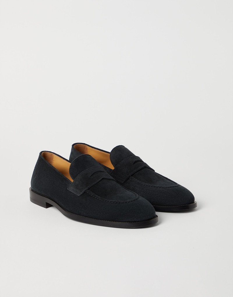 Suede penny loafers 1