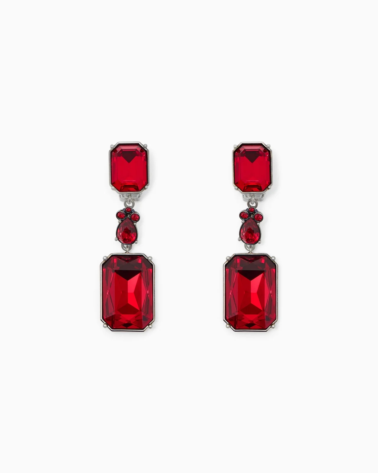 EARRINGS IN CRYSTAL WITH TIN ALLOY AND BRASS - 1