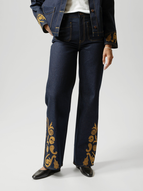 Holly Western Pants Embroidery - 3