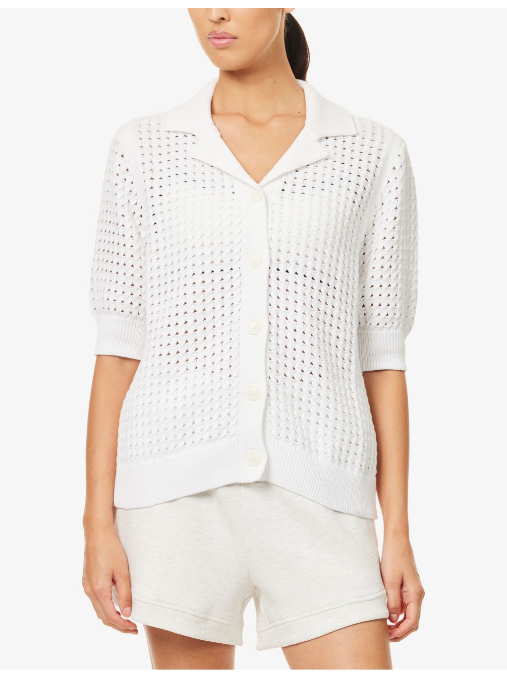 Ellie Open-Knit Cotton Shirt - 3