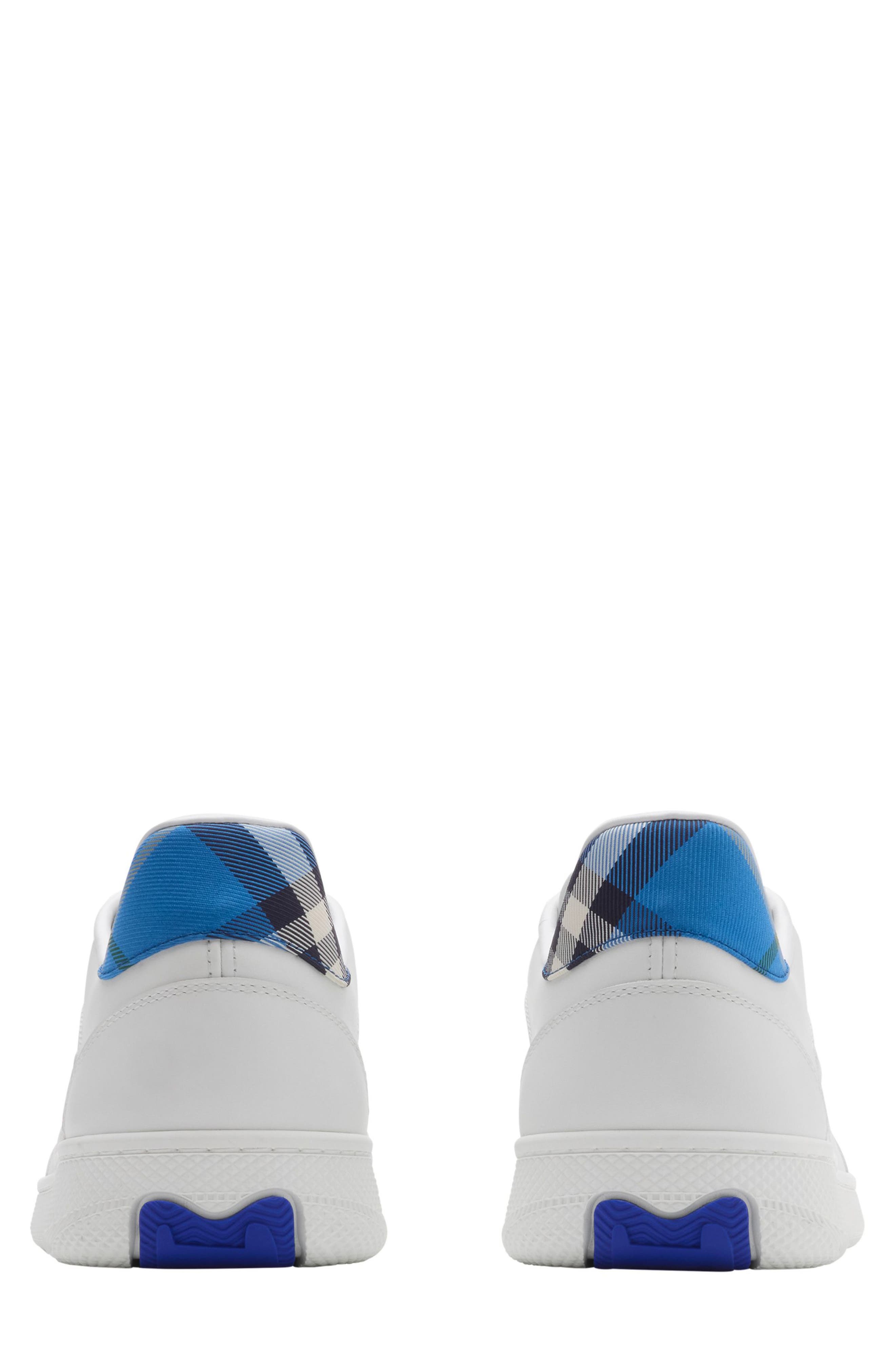 burberry Terrace Check Court Sneaker in White/Hyacinth Ip Ch at Nordstrom - 5
