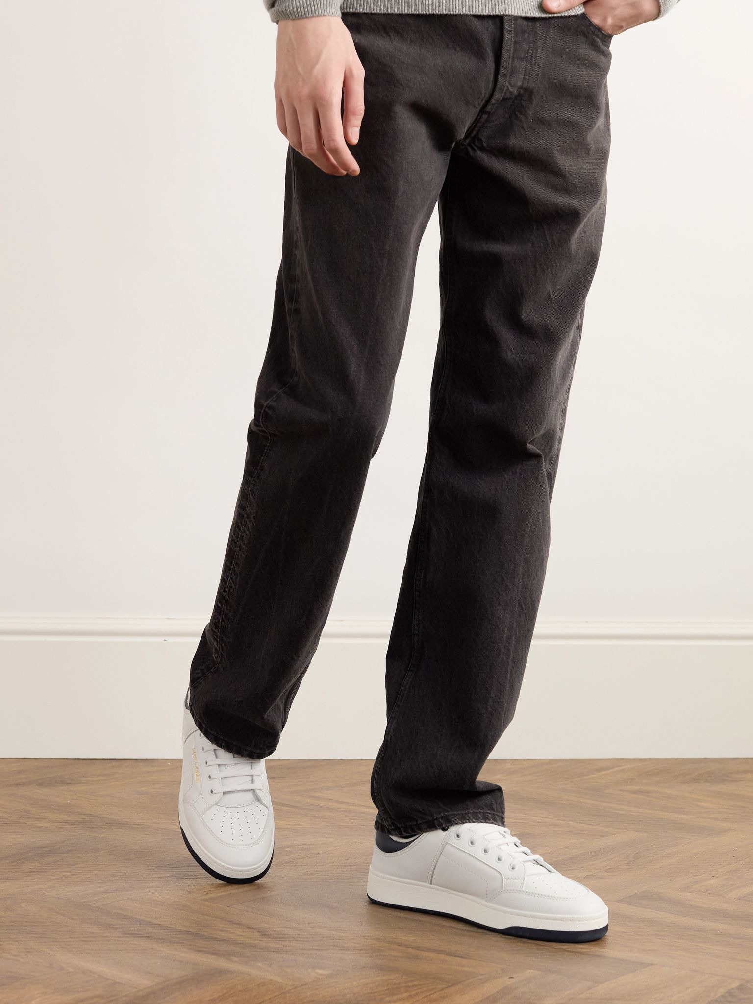 SL/61 Perforated Leather Sneakers White - 2