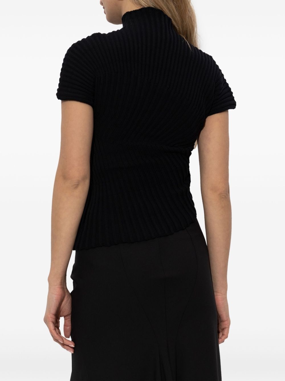 ribbed-knit T-shirt - 3