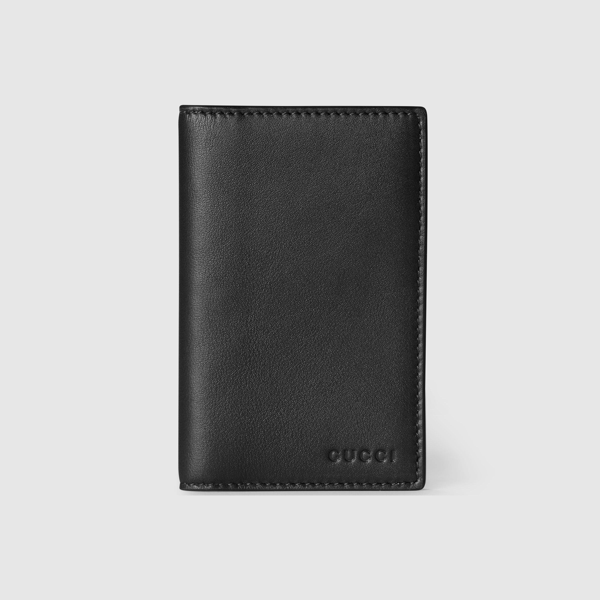 GG Emblem bi-fold embossed card case - 1