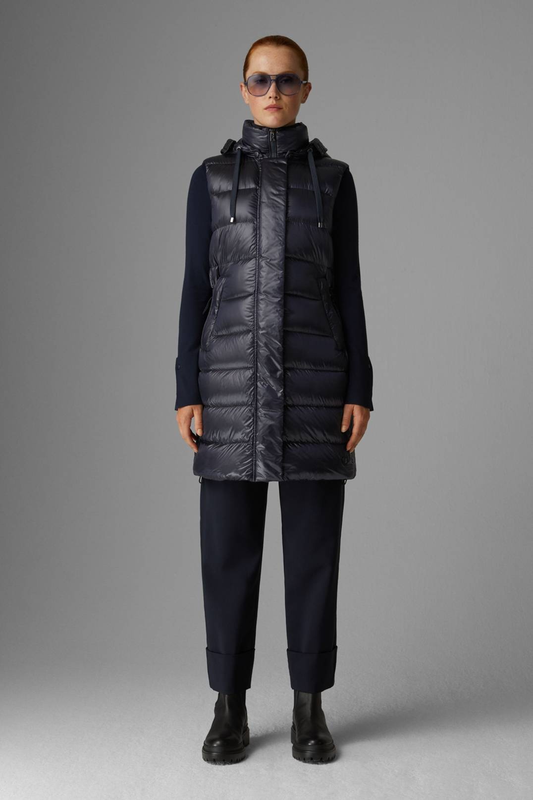 JELLA DOWN WAISTCOAT IN NAVY BLUE - 4