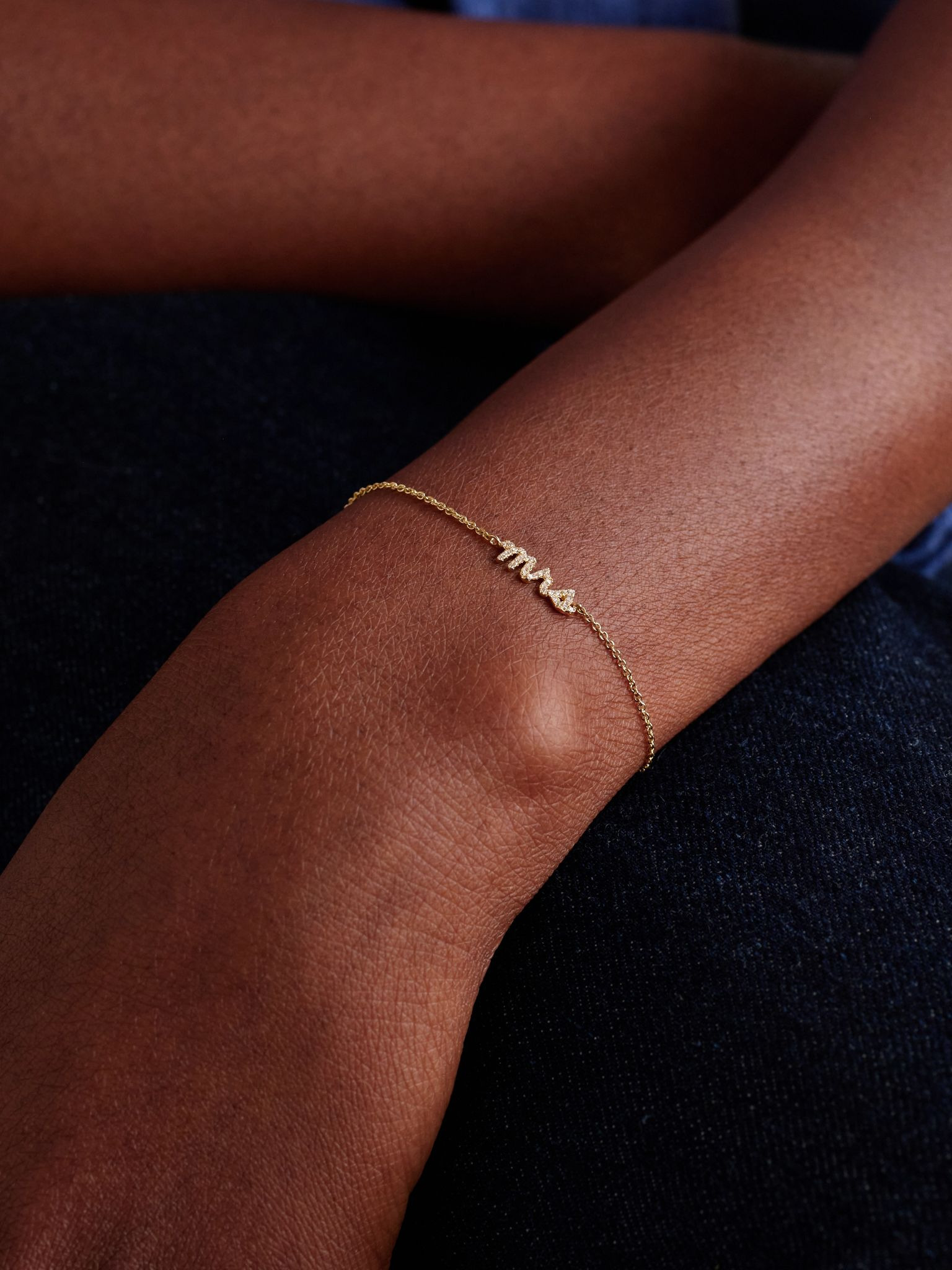 Mrs 14-karat gold diamond bracelet Gold - 2