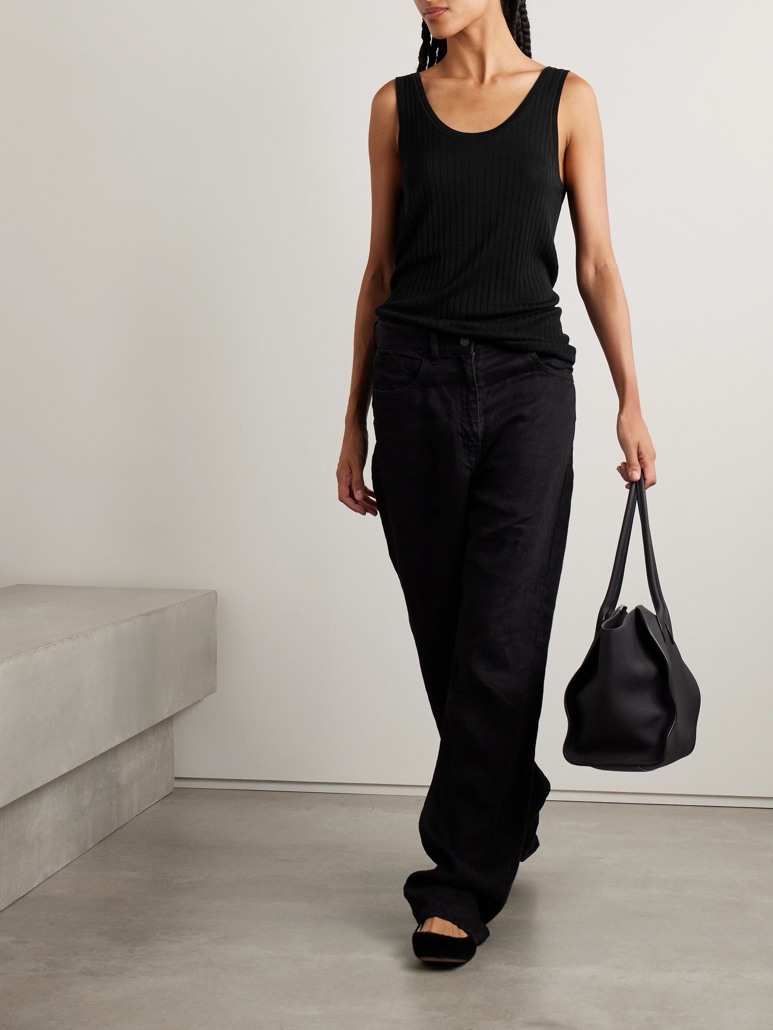 Katara ribbed-knit tank Black - 2