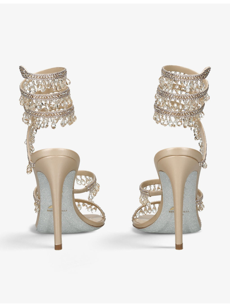 RENE CAOVILLA Chandelier 105 crystal-embellished leather heeled courts outlook