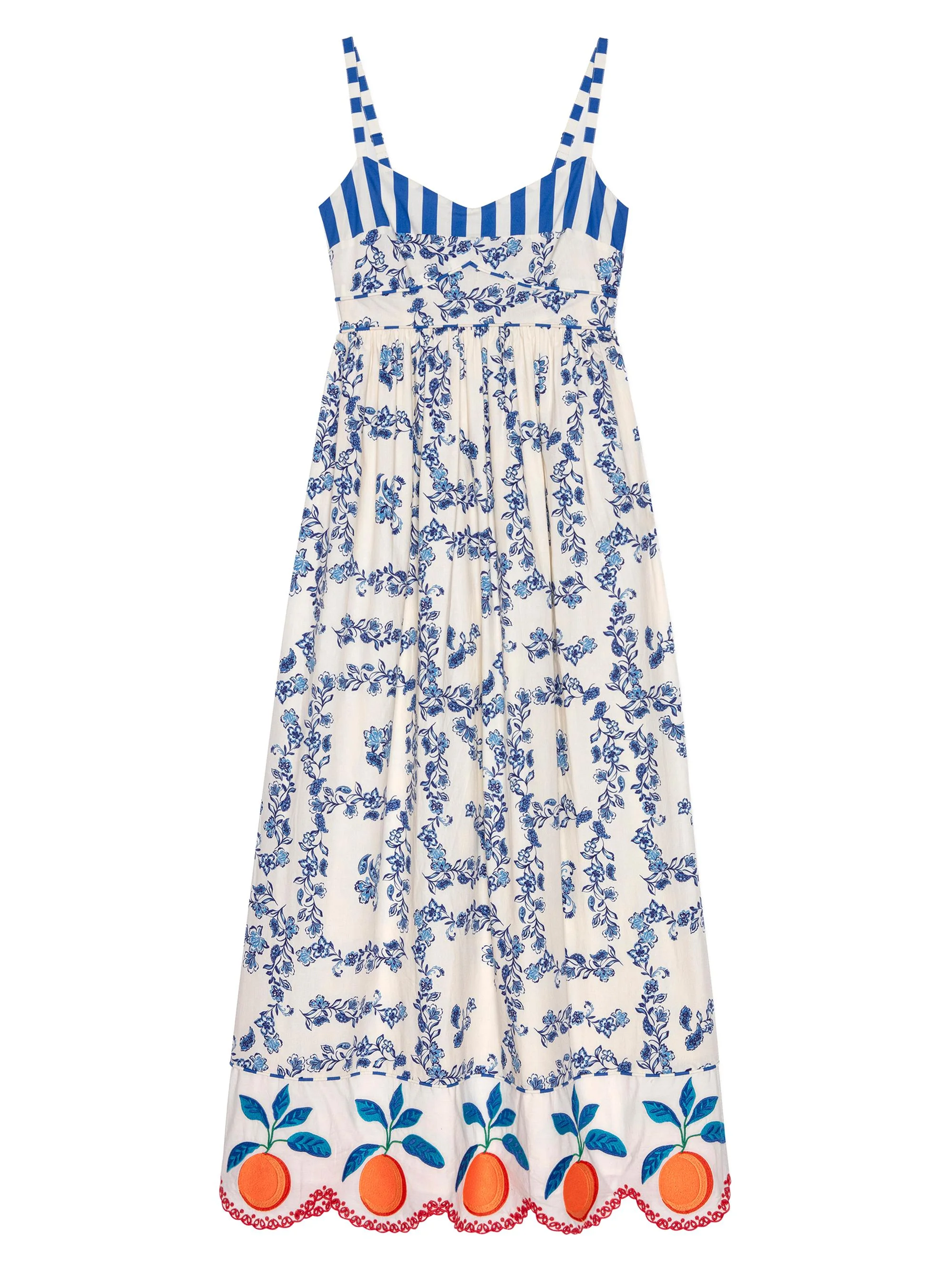 Women's Lexie Printed Cotton Midi Dress - Ceramic Floral - 1