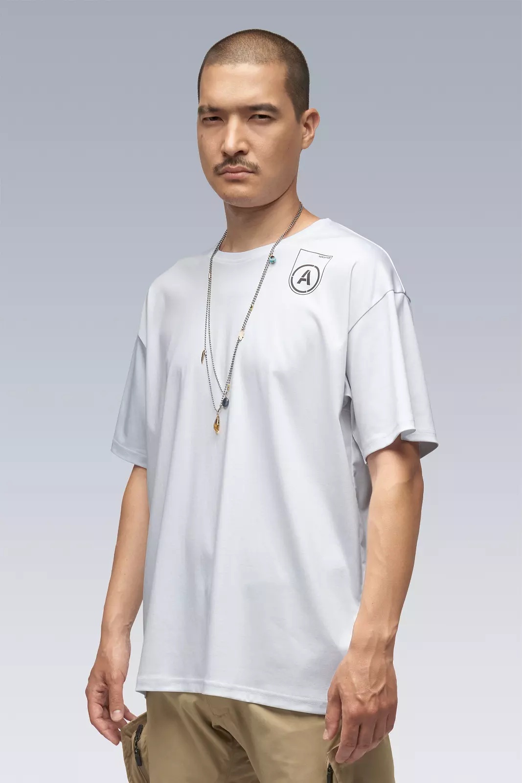 ACRONYM S24-PR-B 100% Cotton Mercerized Short Sleeve T-shirt White outlook