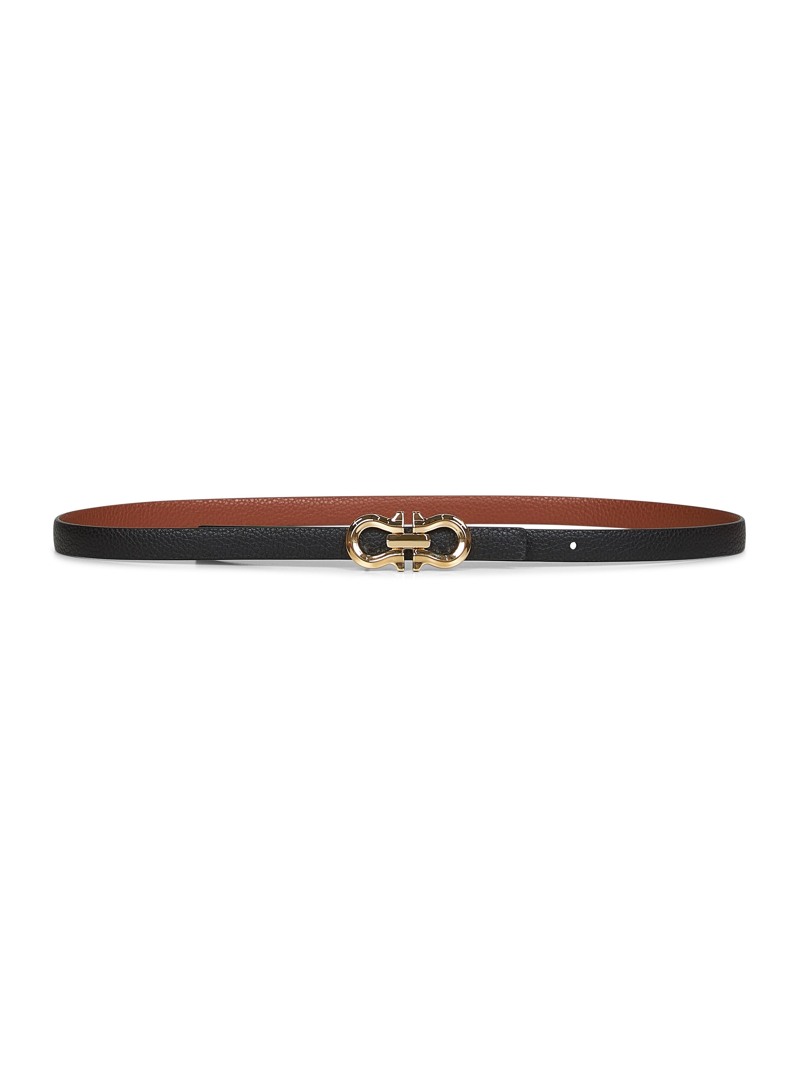 New cognac Gancini reversible belt - 3