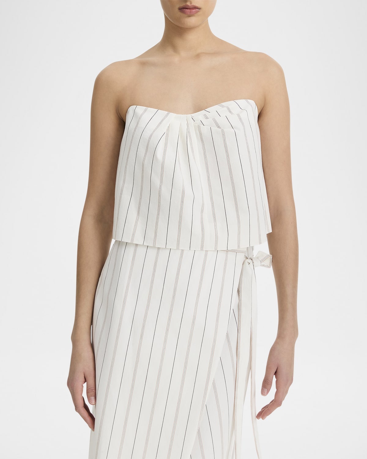 Stripe Draped Tank Top - 4