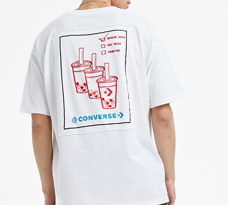 Converse Applique Short-sleeve Tee Unisex White 10020849-102 - 4