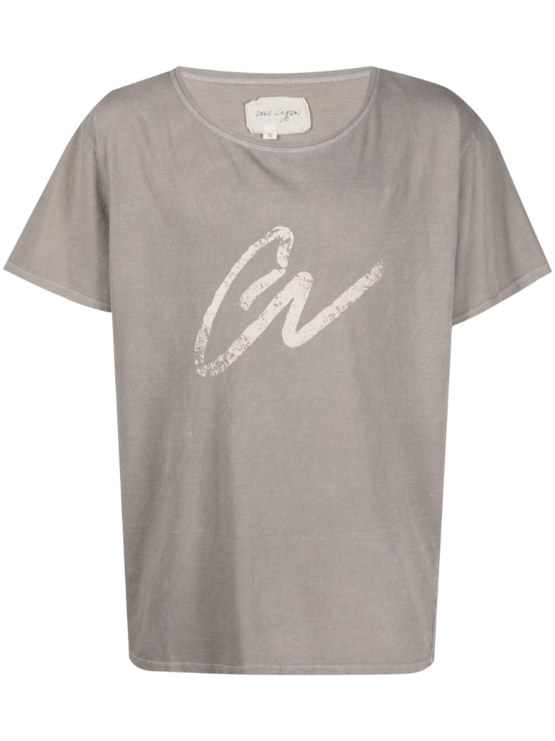 logo-print cotton T-shirt - 1