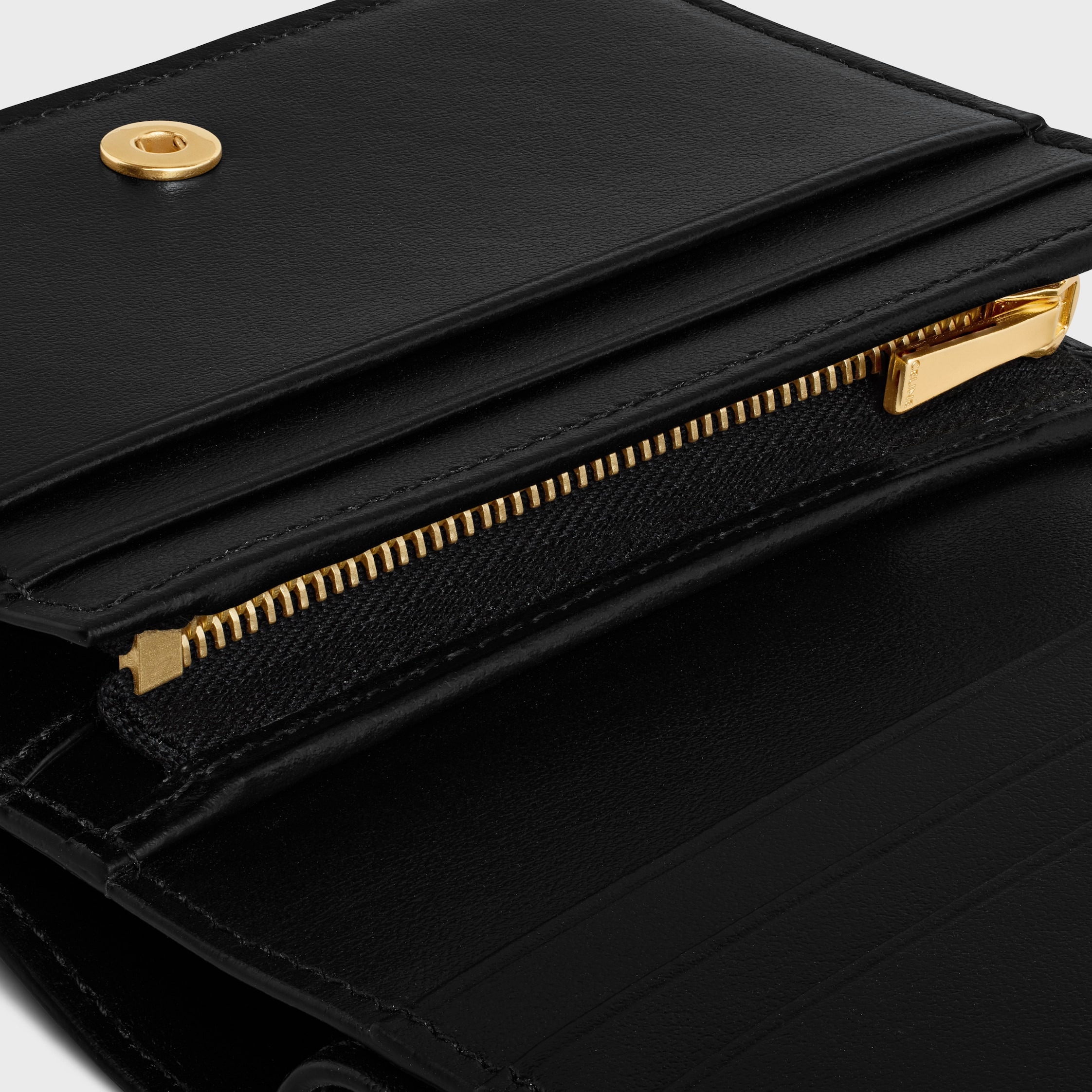 TRIOMPHE COMPACT WALLET in Shiny calfskin - 5