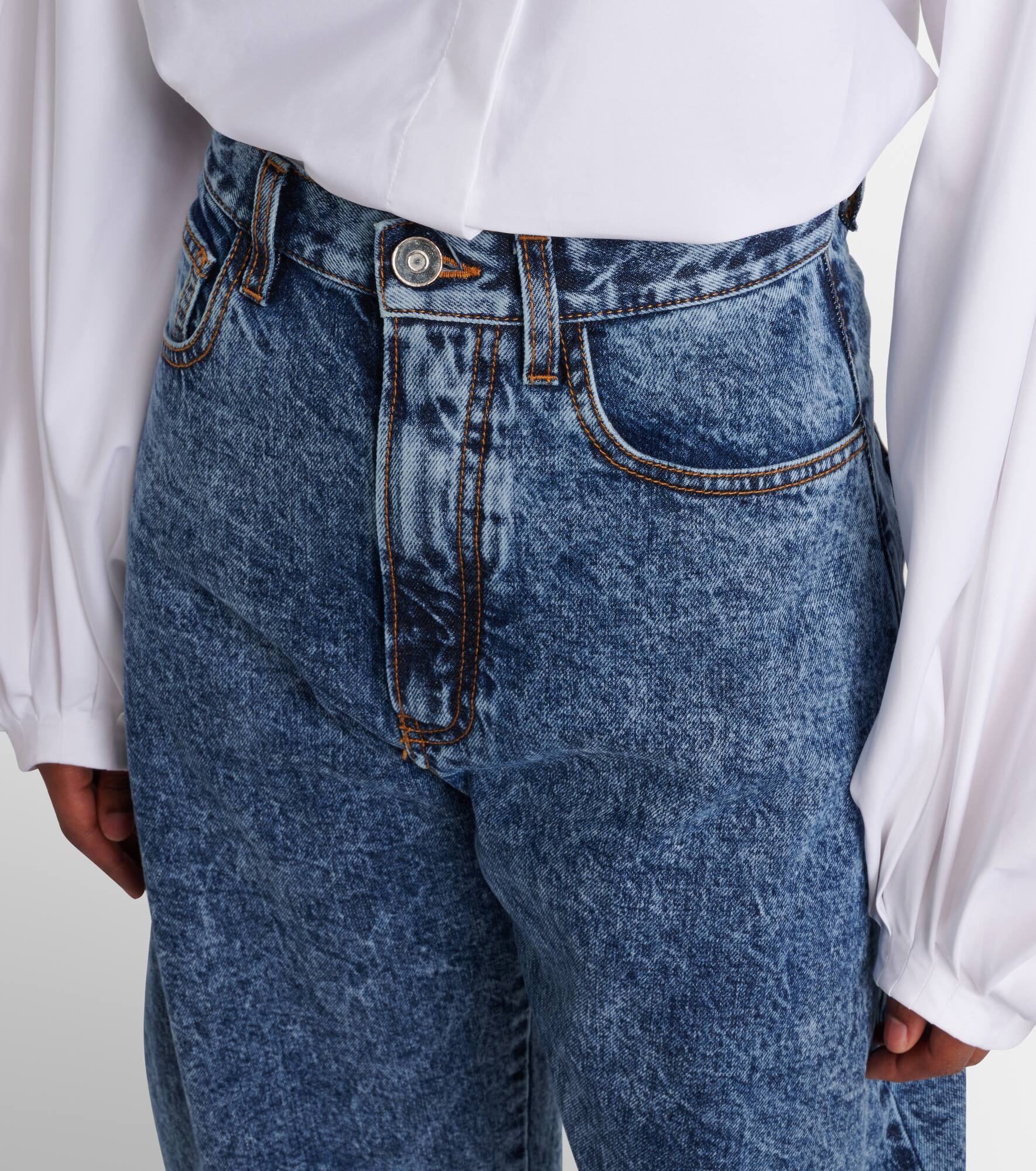 High-rise barrel-leg jeans - 4