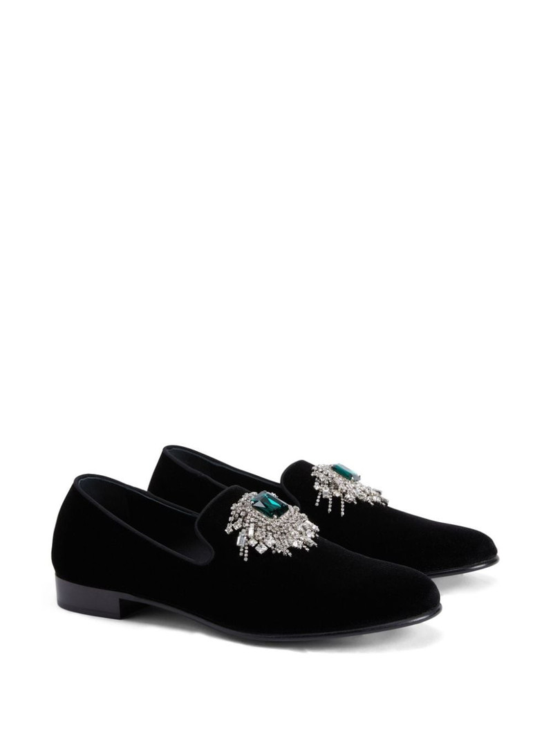 Giuseppe Zanotti Euphemiee velvet loafers outlook
