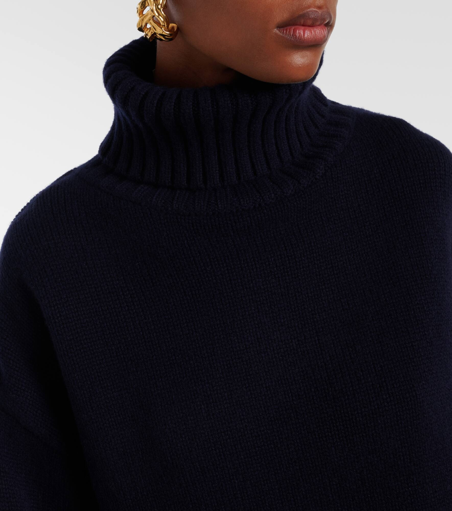 Crop Xtra cashmere turtleneck sweater - 4