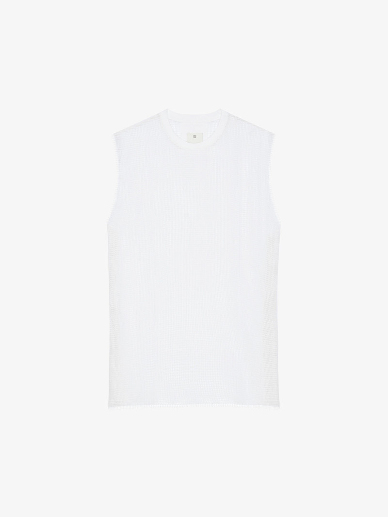 OVERSIZED SLEEVELESS T-SHIRT IN MESH 1