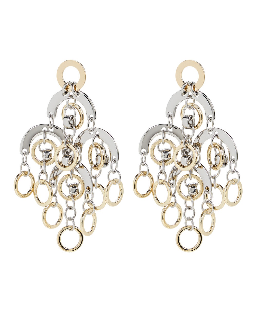 Two-Tone Chandelier Drop Earrings - 1