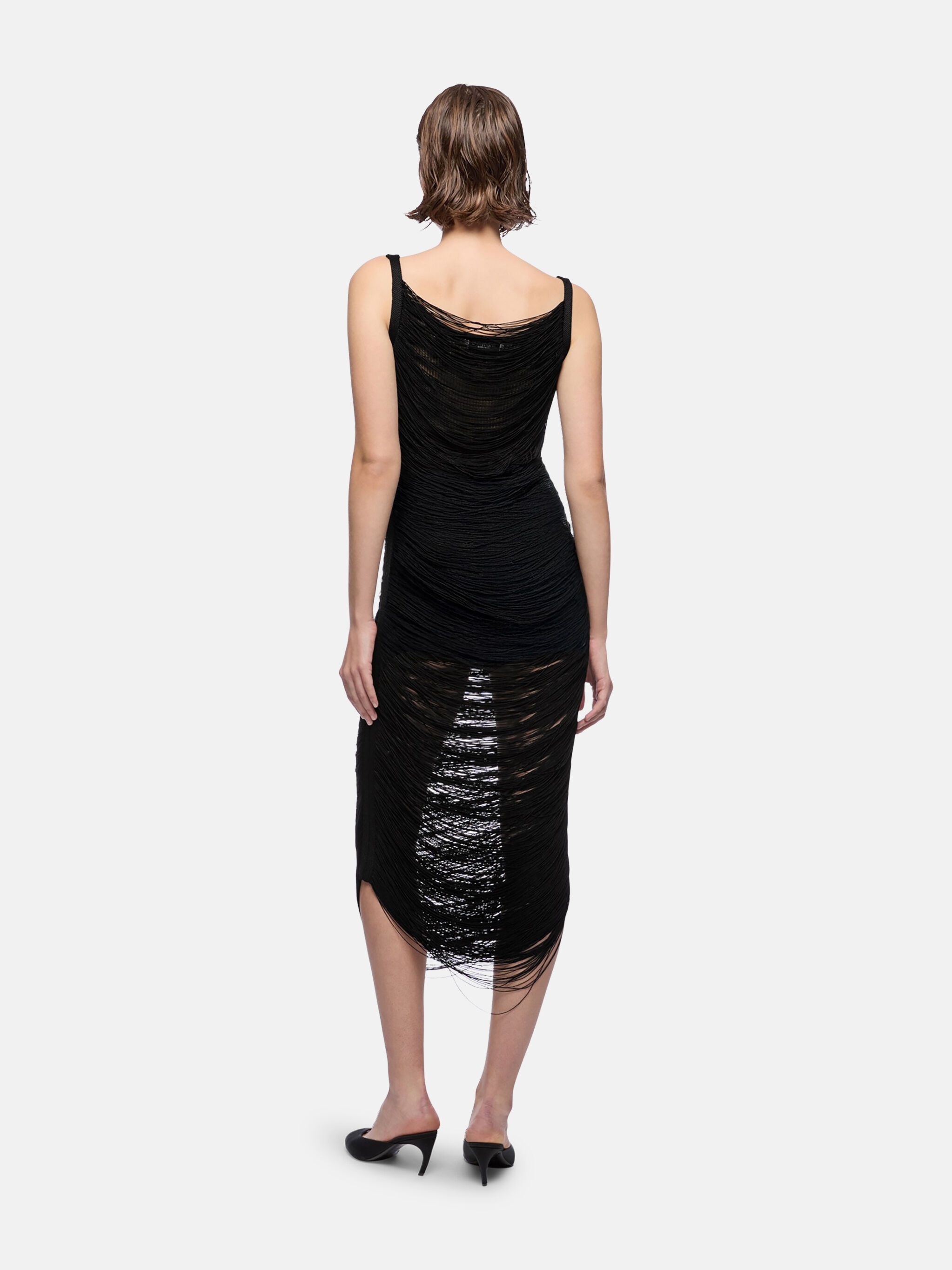 BLACK MIDI DRESS - 3