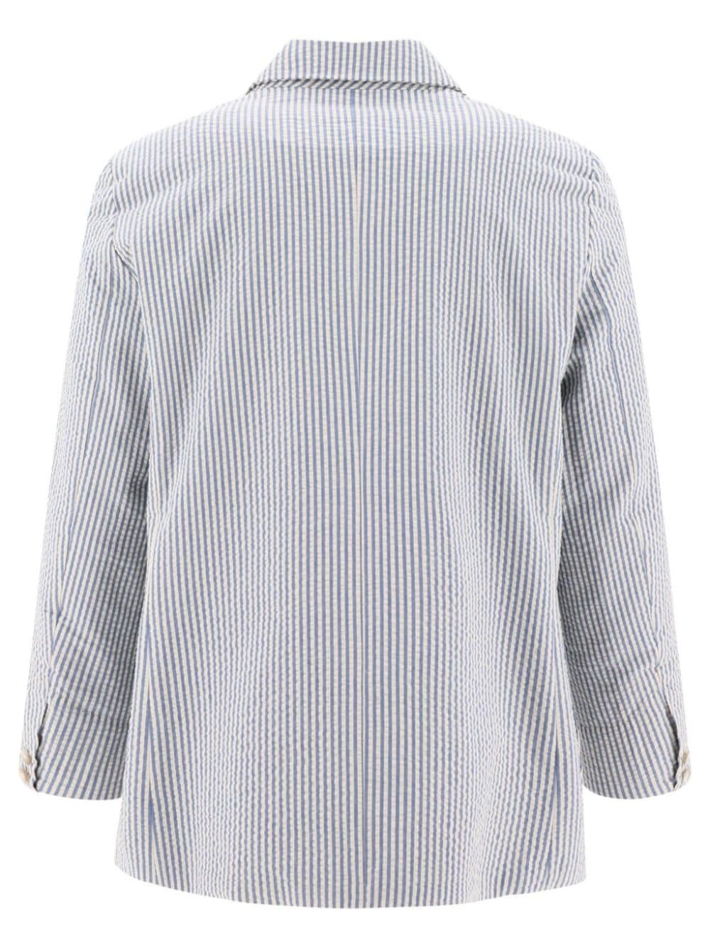 striped cotton shirt jacket - 2