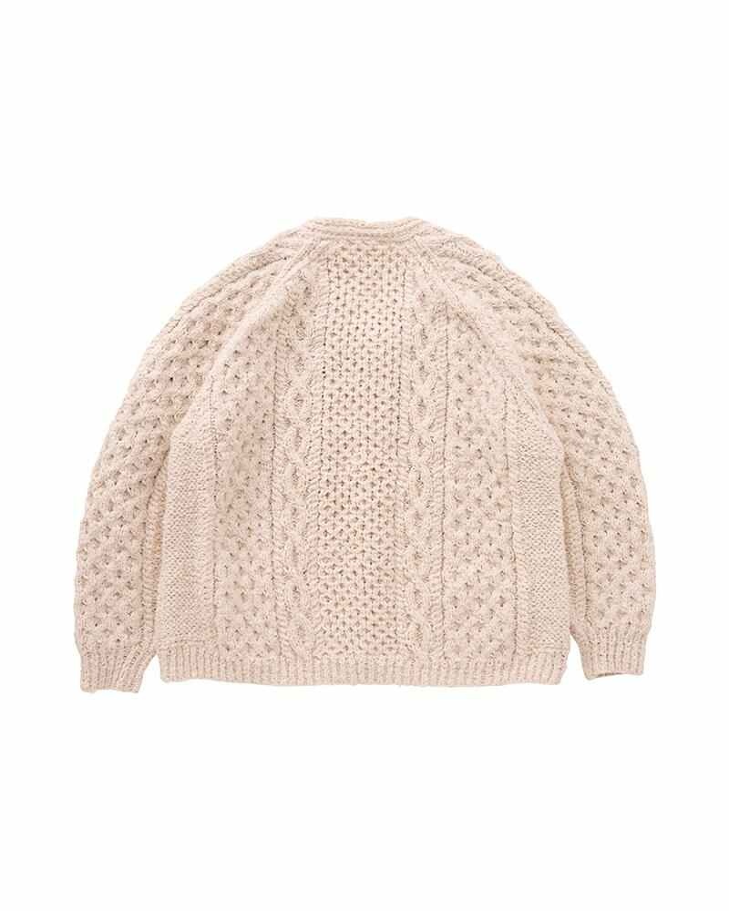 FISHER GIRL CARDIGAN HAND-KNIT W IVORY - 2