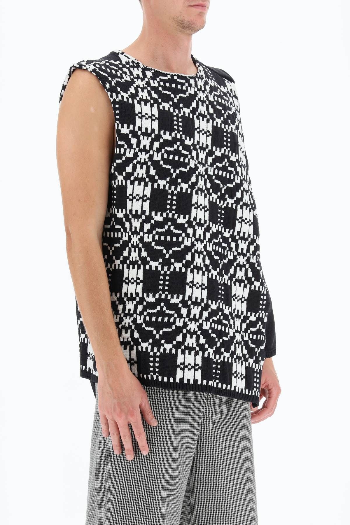 ASYMMETRIC SLEEVELESS SWEATER - 3