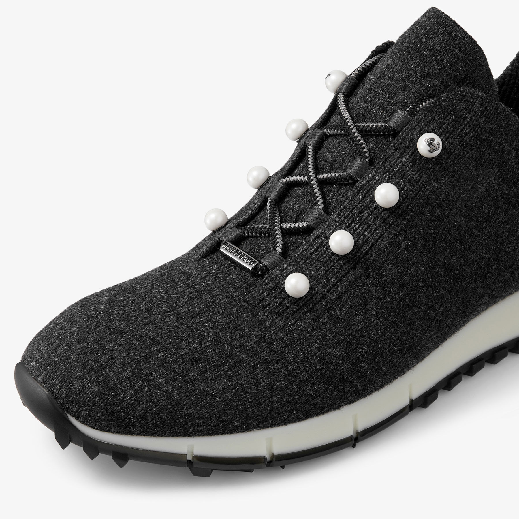 Veles
Black Cashmere Knit Trainers - 4