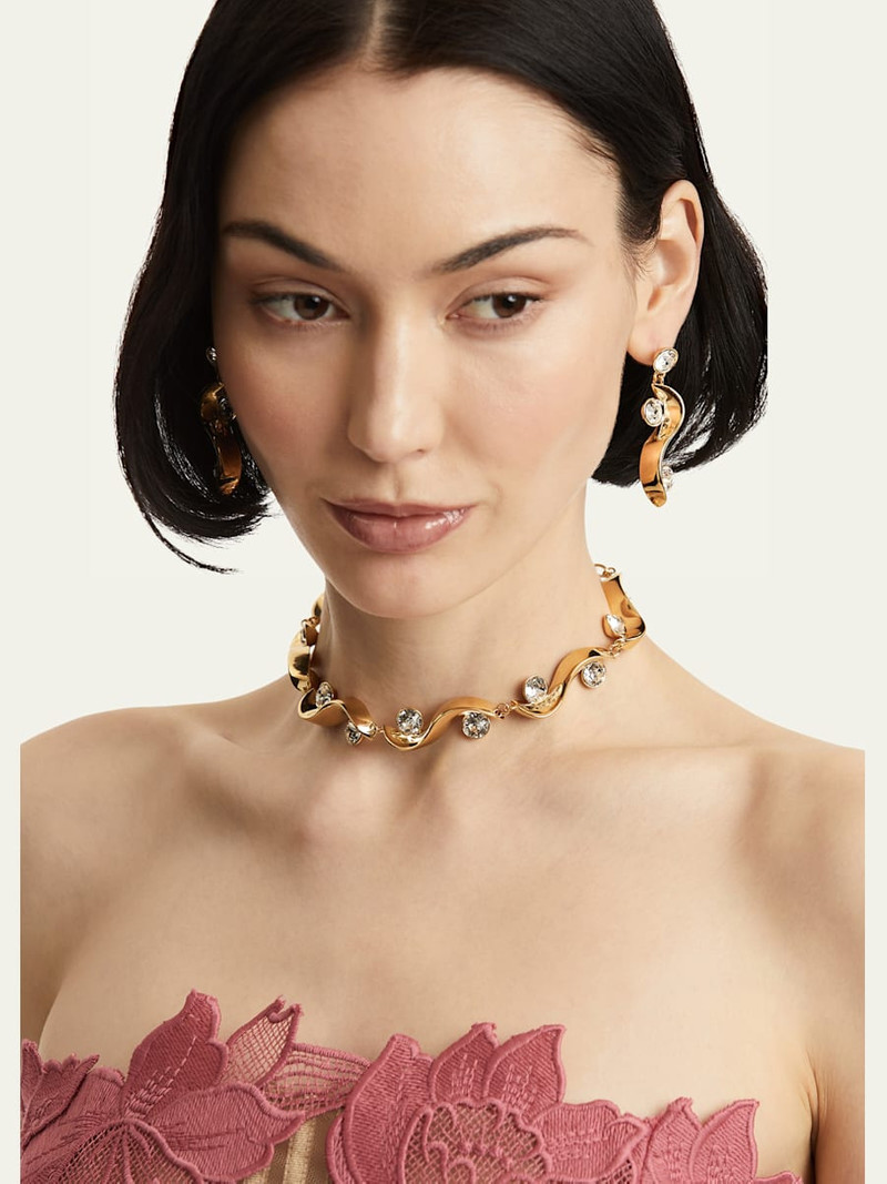 Oscar de la Renta Crystal Wave Necklace outlook