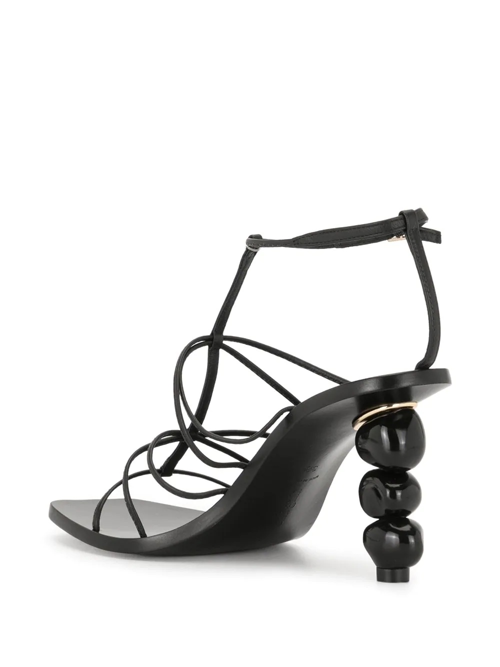 stacked pebble heel sandals - 3