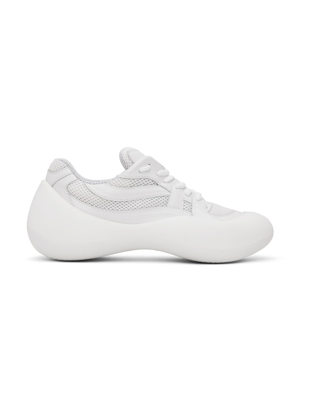 White Bumper Hike Low Top Sneakers - 1