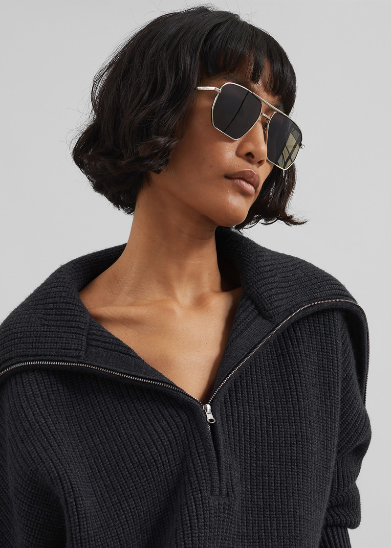 Hazel Oversized Wool Jumper - Dark Grey 6