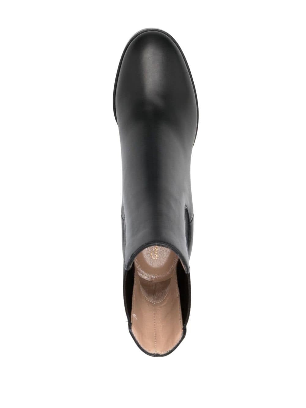 100mm leather boots - 4