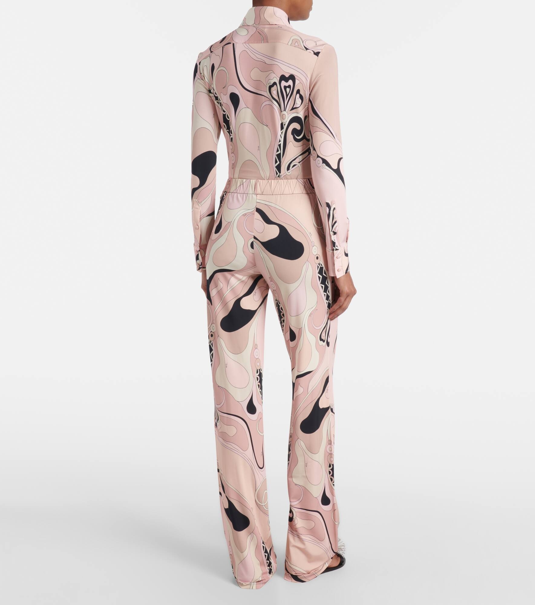 Orchidee jersey wide-leg pants - 3