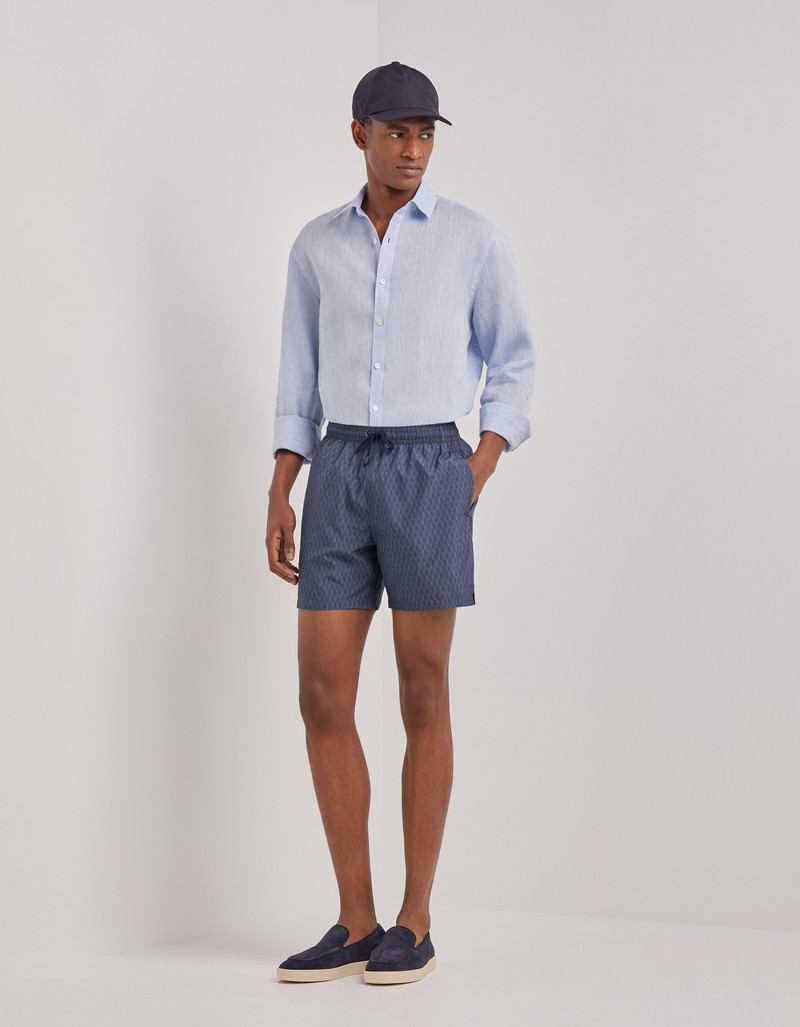 Canali BLUE SWIM SHORTS IN TECHNICAL FABRIC WITH FUNCTIONAL POCKETS outlook