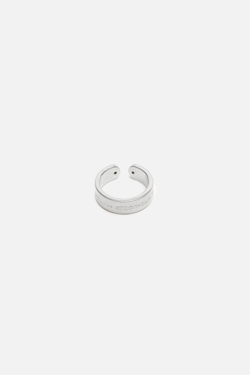 Logo cuff ring - Semi matt silver 1