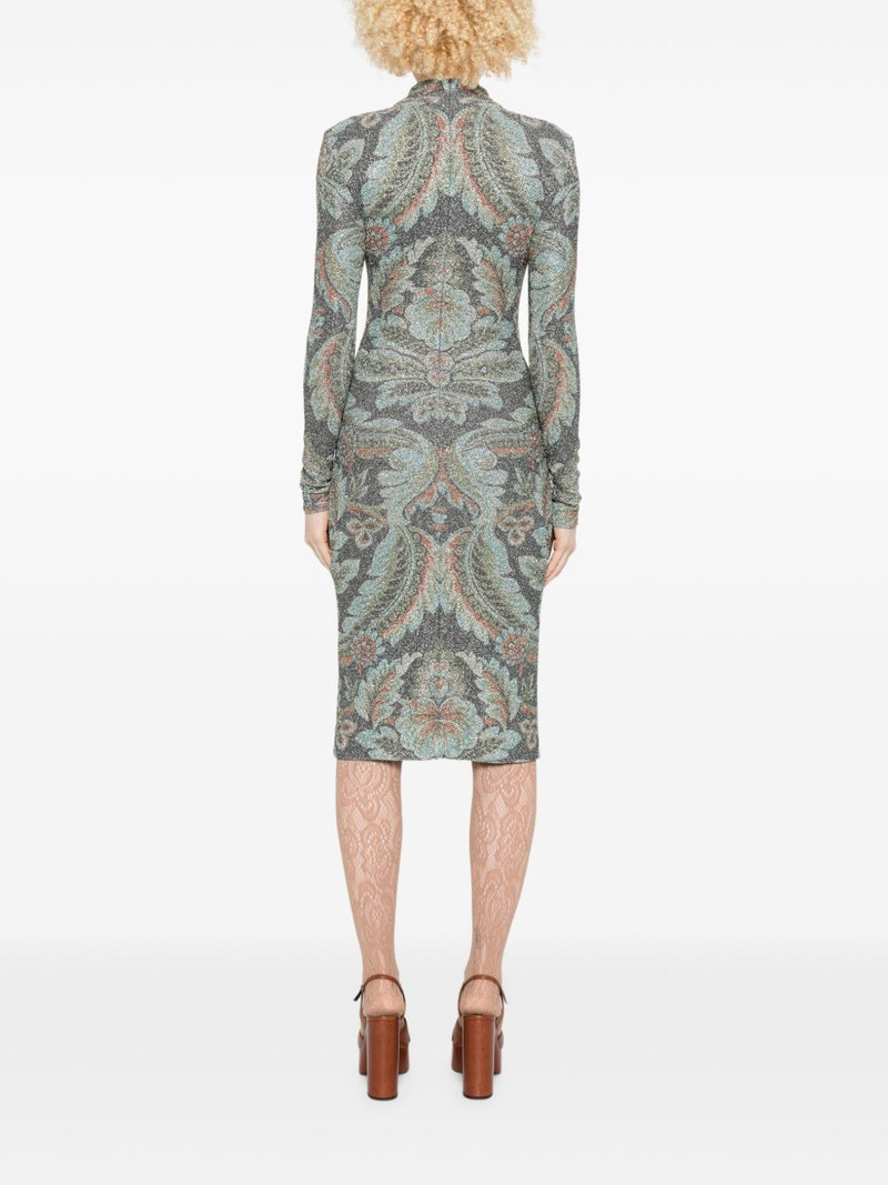 high-neck floral-pattern dress 4