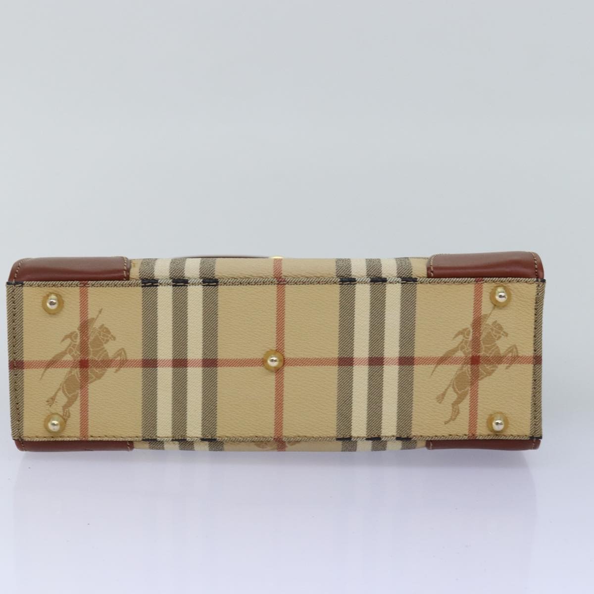 Burberry Nova Check Hand Bag Pvc Beige - 5