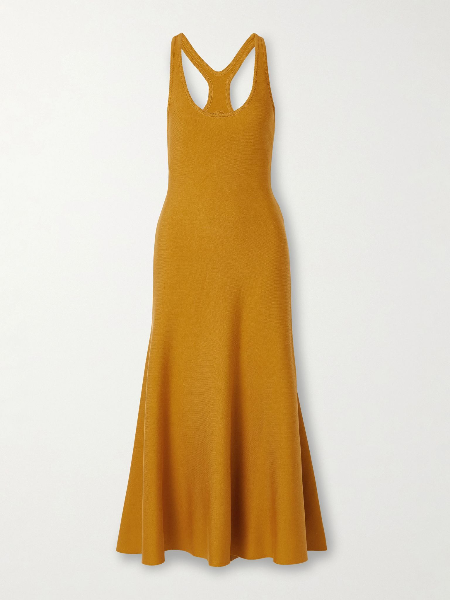 Bastien recycled-silk midi dress Marigold - 1