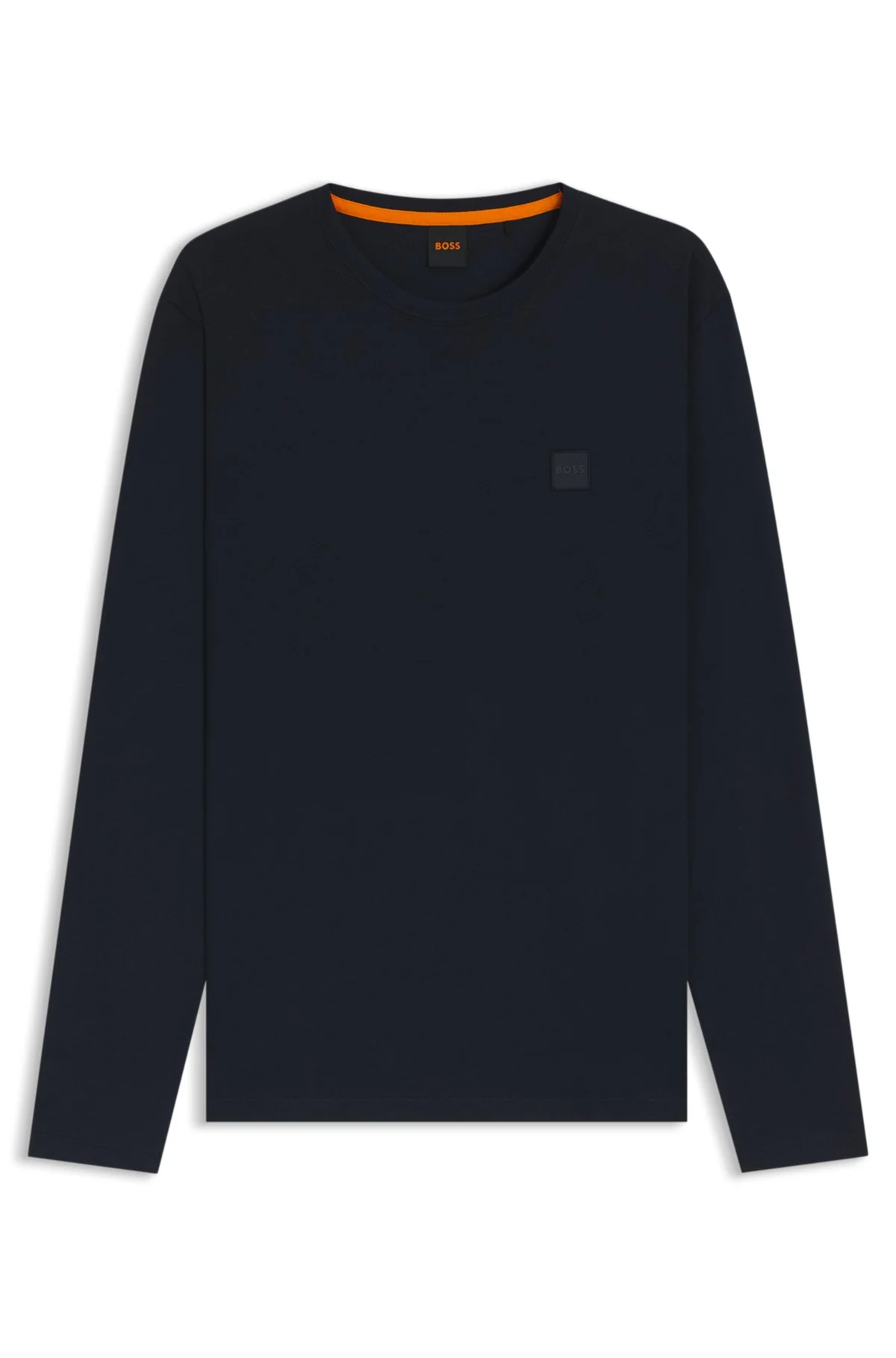 LONG-SLEEVE COTTON T-SHIRT WITH LOGO PATCH - 1