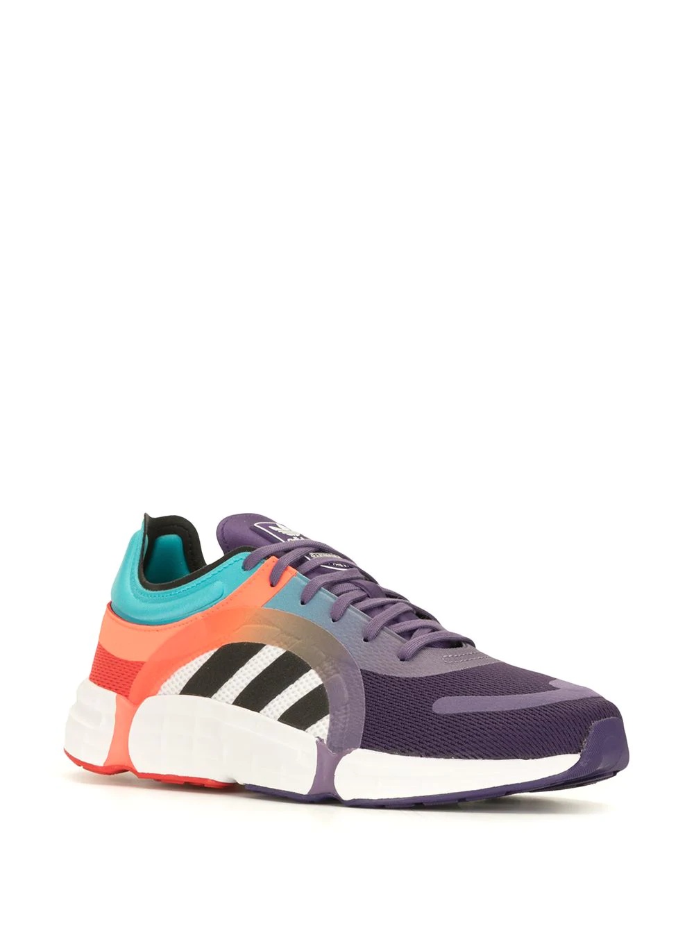 colour-block lace-up trainers - 2