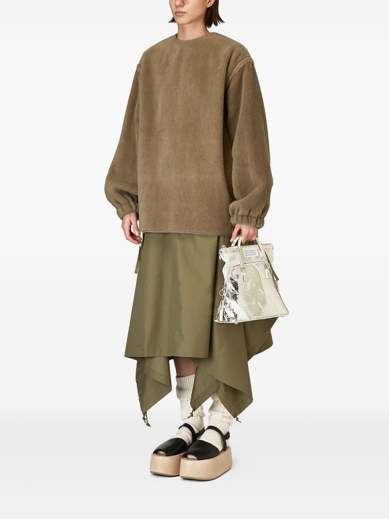 HYKE drawstring-cuff wool top outlook
