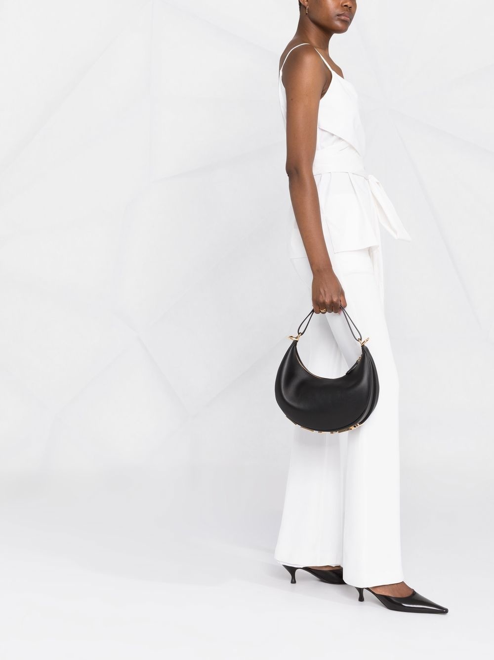 Fendigraphy leather shoulder bag - 2