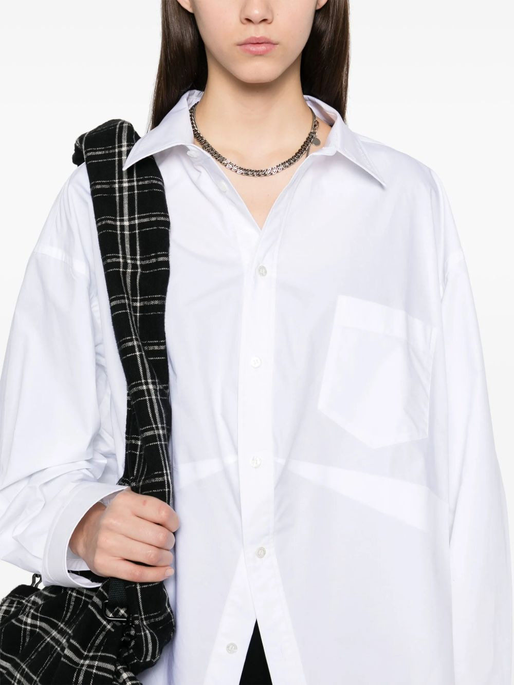 logo-embroidered shirt - 5
