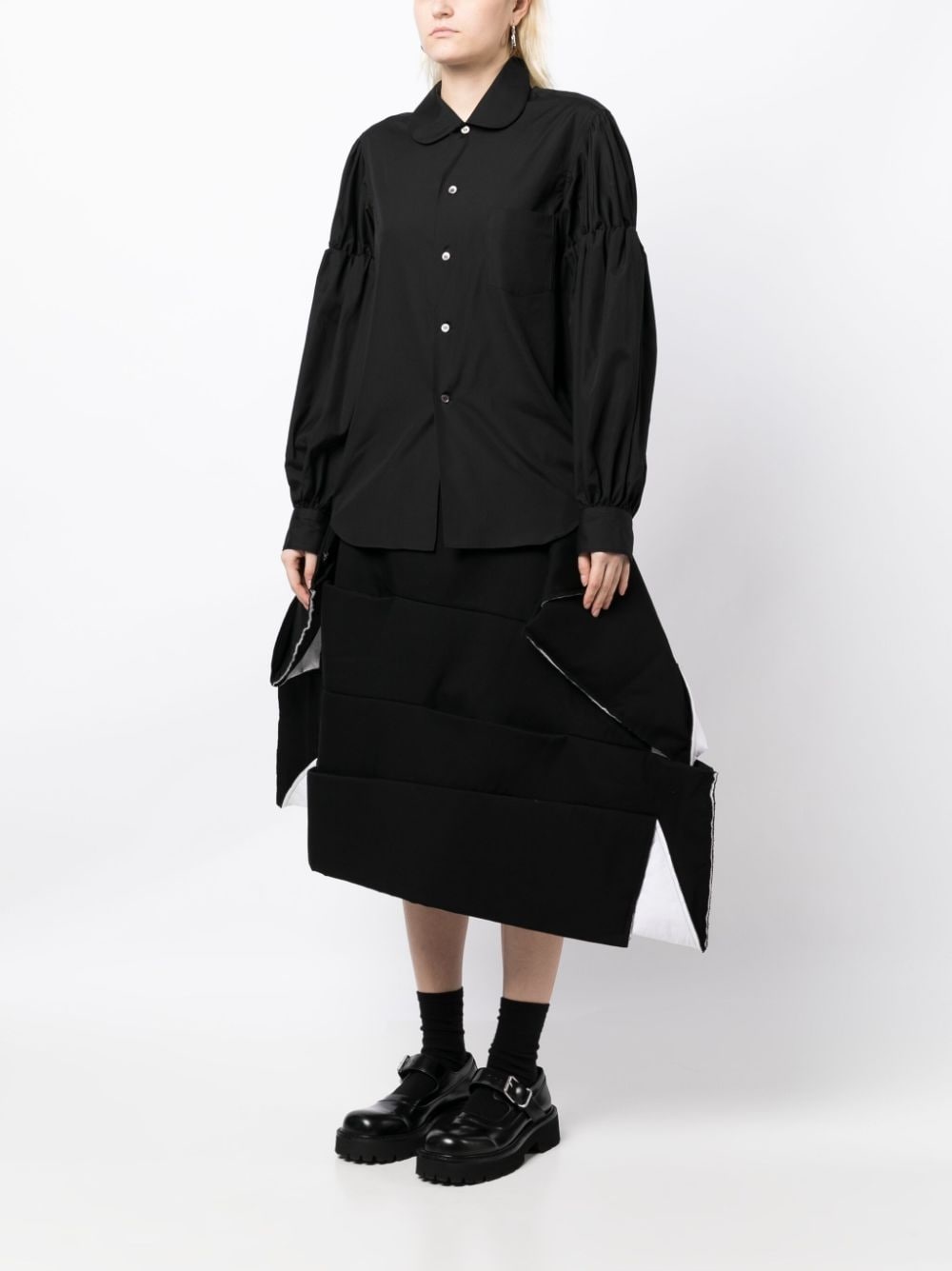 voluminous asymmetric panelled skirt - 3