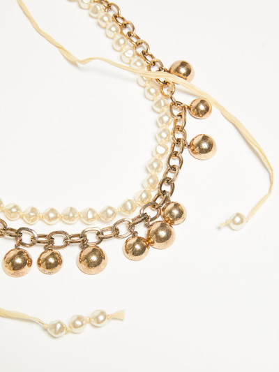 Max Mara Sphere and bead-adorned two-strand necklace outlook
